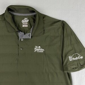 Greenbrier Classic Golf Shirt Mens Medium Green PGA Tour FedExCup Ahead‎ Polo